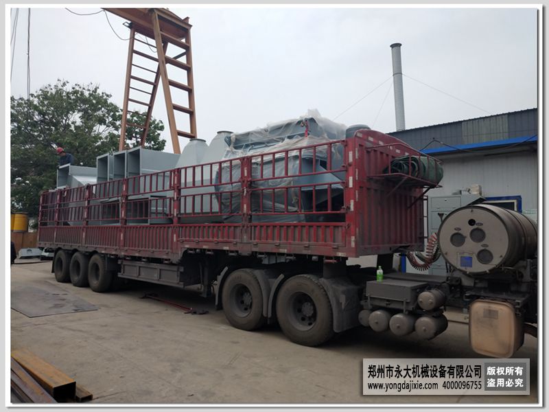 陜西榆林年產15萬噸干粉砂漿攪拌站第一車發(fā)貨